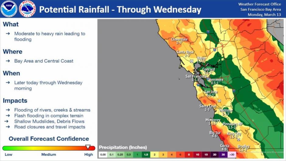 Bay area rain 3-14-23