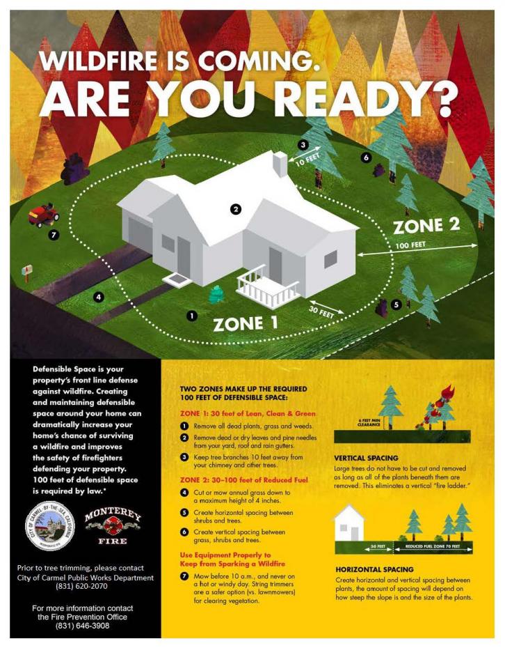 Are You Ready Defensible Space informational flyer