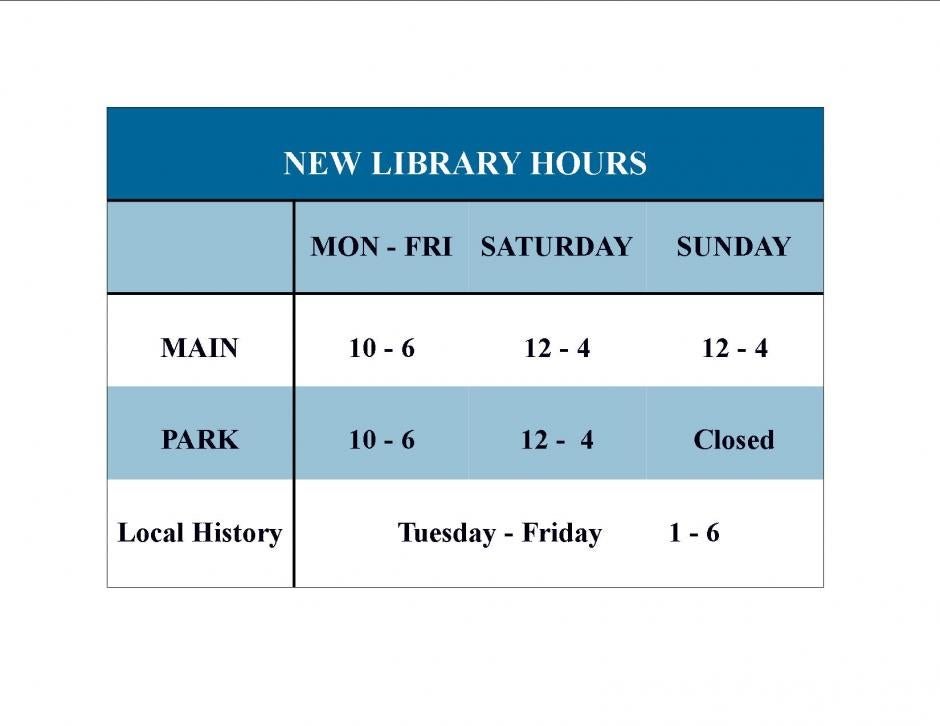 New Library Hours Coming November 13 City of Carmel