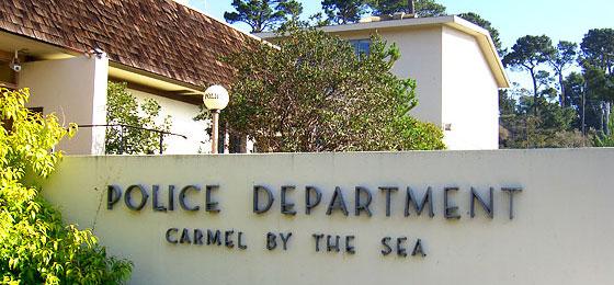 Entrance to Carmel Police Department 