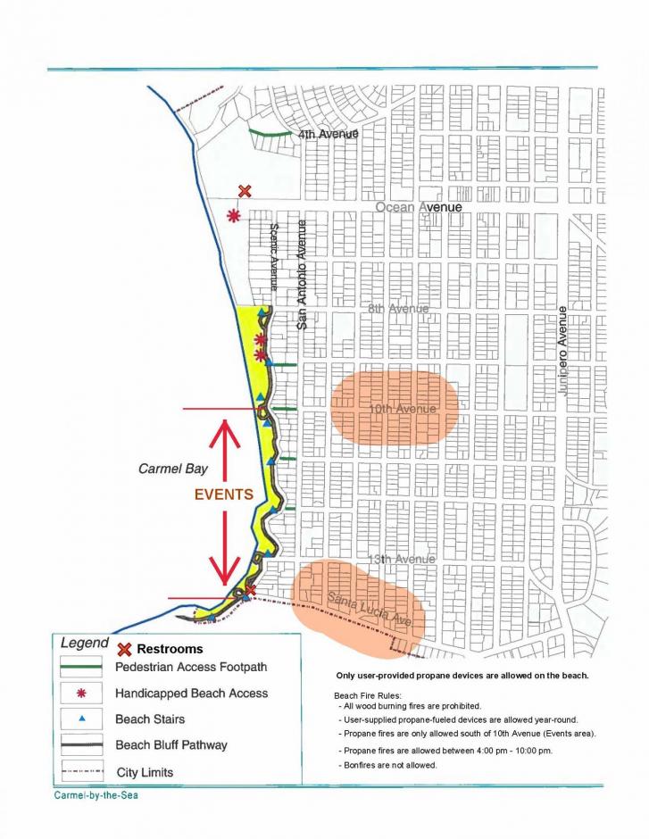 Beach Event area map